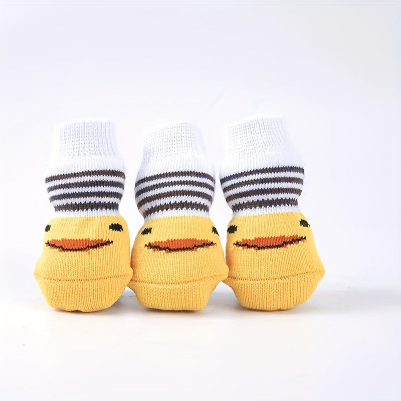 Beastie Feetsies – Striped Animal Face Dog Socks