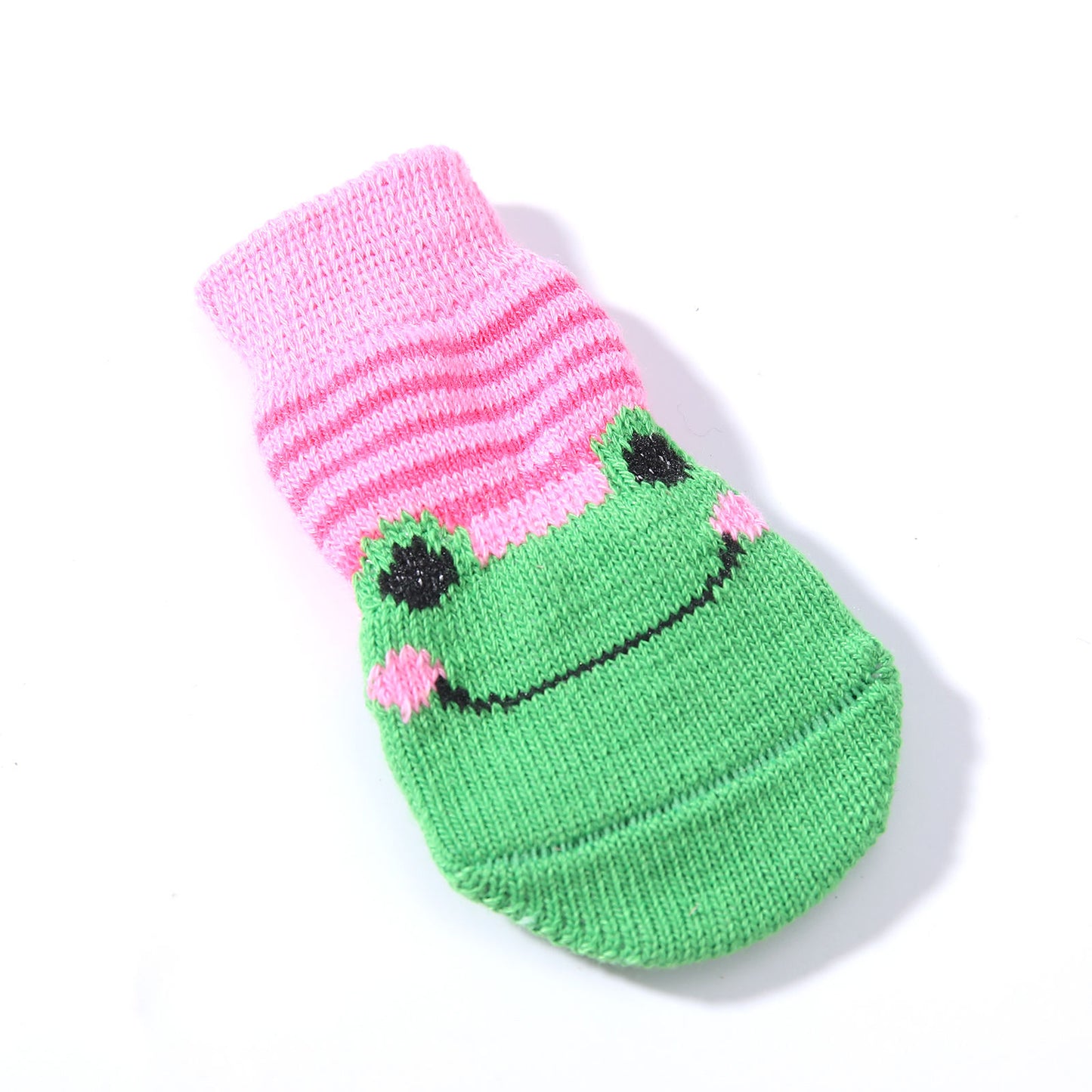 Beastie Feetsies – Striped Animal Face Dog Socks