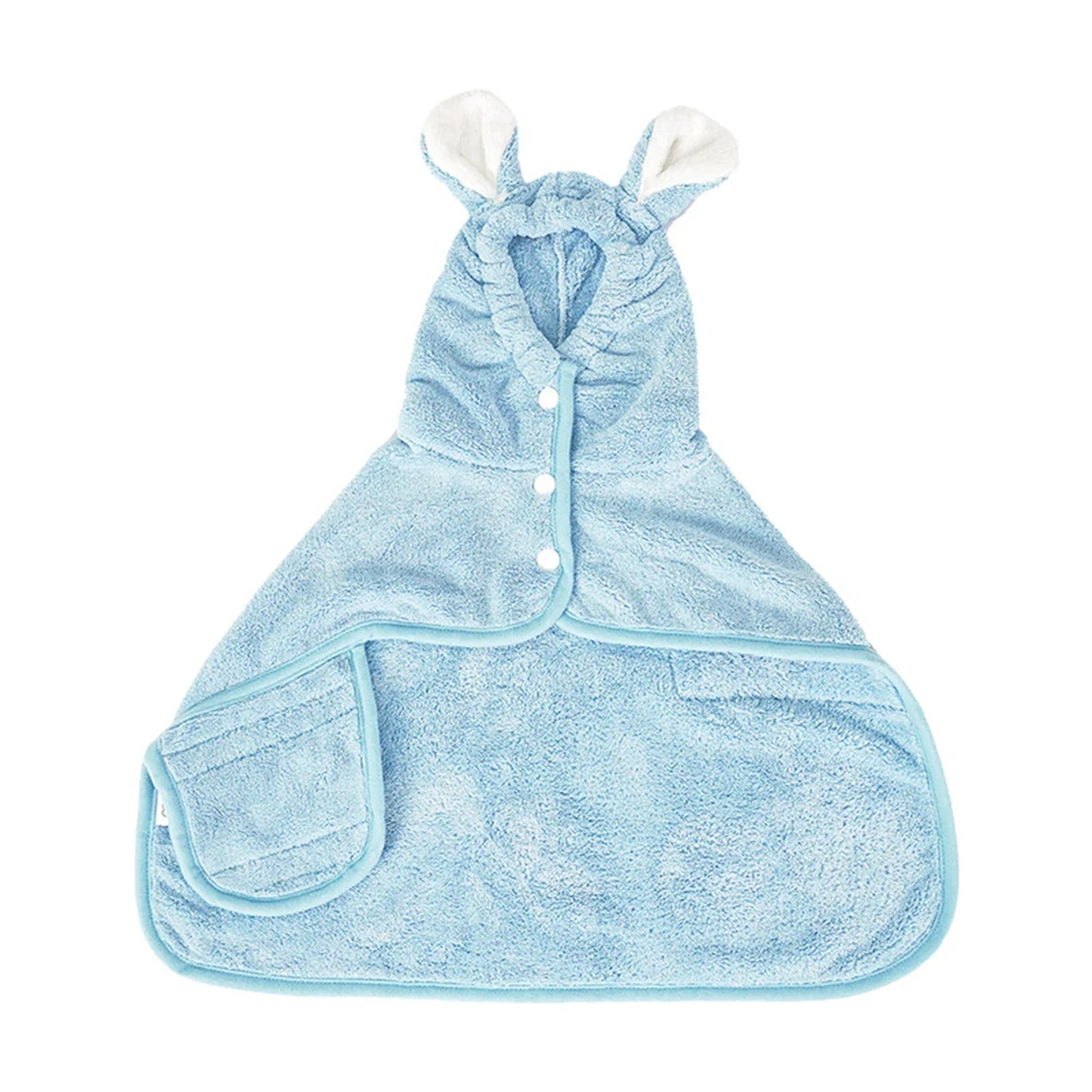 Hop & Fluff Dog Bathrobe – Bunny Ear Spa Robe