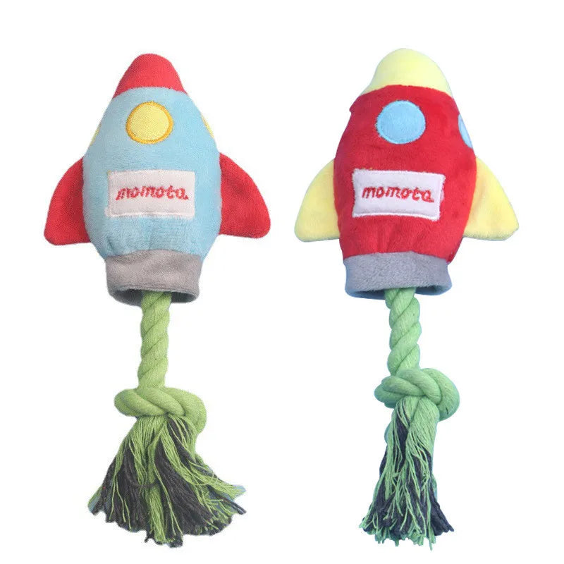 Ruff Rocket Dog Toy – Rope Tug Rocket for Fetch & Chew Fun