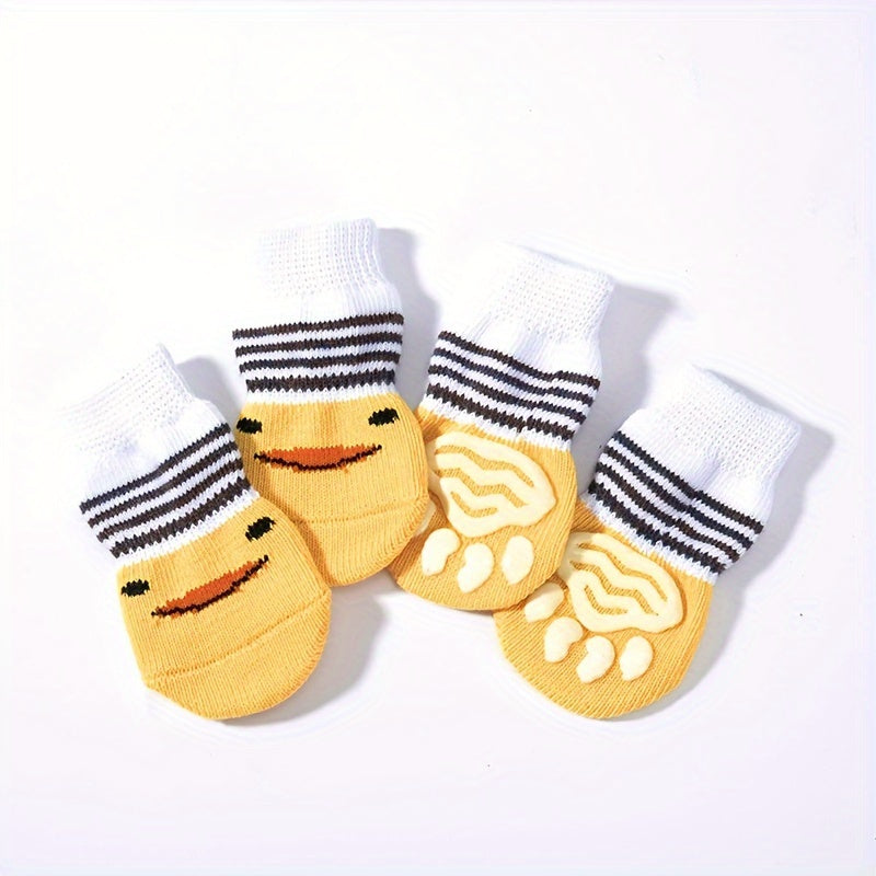 Beastie Feetsies – Striped Animal Face Dog Socks