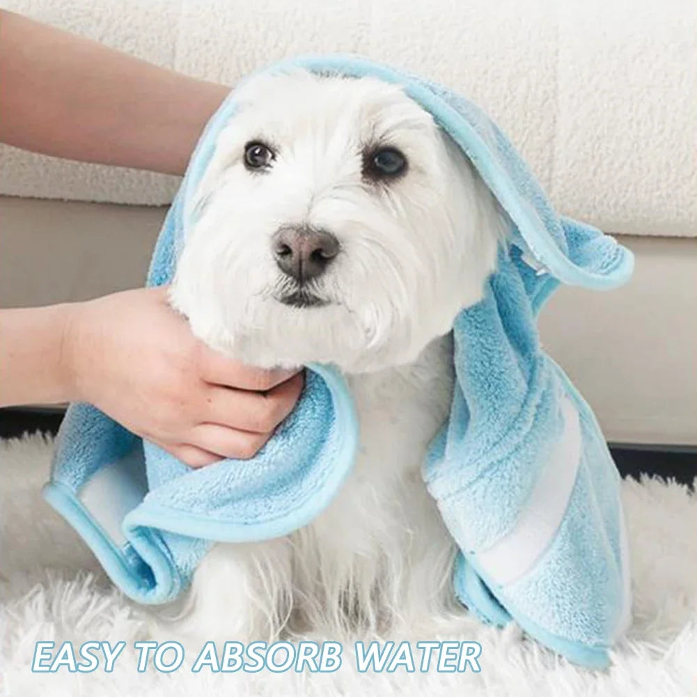 Hop & Fluff Dog Bathrobe – Bunny Ear Spa Robe