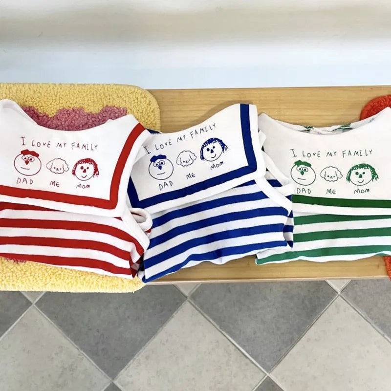 "First Mate Tee" Nautical Striped Dog Shirt