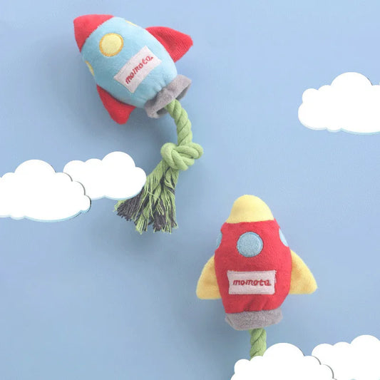 Ruff Rocket Dog Toy – Rope Tug Rocket for Fetch & Chew Fun