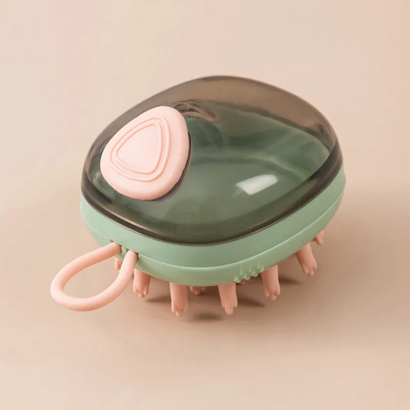 "Scrub-a-Pup" Dog Grooming Brush with Soap Dispenser