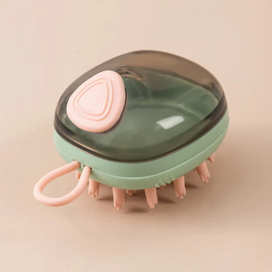 "Scrub-a-Pup" Dog Grooming Brush with Soap Dispenser