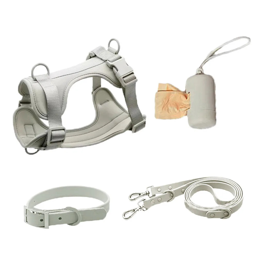 Walkies Dog Set – Matching Leash, Harness, Collar & Waste Bag Holder