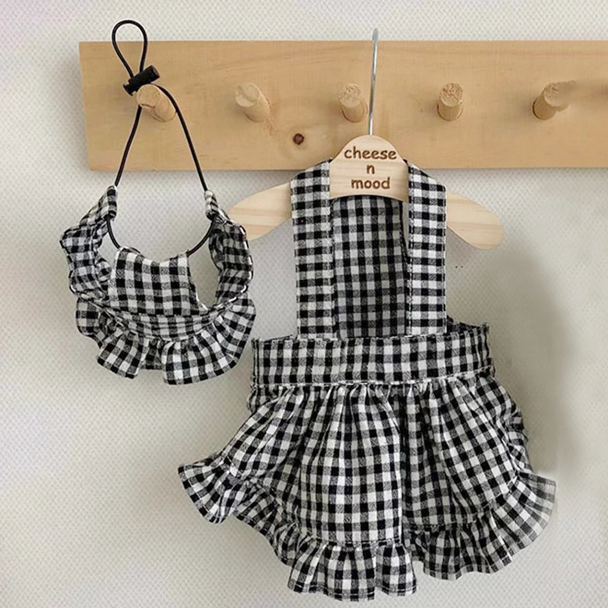 Small Dog Picnic Dress with Bonnet