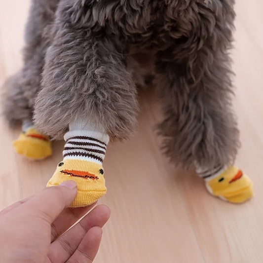 Beastie Feetsies – Striped Animal Face Dog Socks